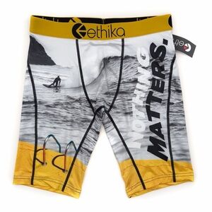 Ethika Nothing Matters Boxer Briefs Mens Small Underwear Surfer Surf Yellow New
